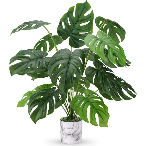 Cubilan 28 in. Green Artificial Monstera Faux Plants in Pot