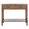 SAFAVIEH Peyton CNS5704C Consolle 2 Cassetti, Colore Marrone, Motivo A Spina Di Pesce, 90x33x75 Cm