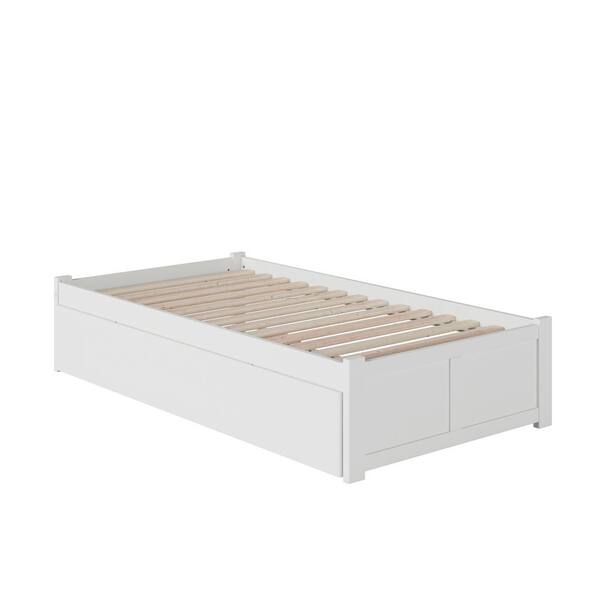 Atlantic Furniture Concord White Twin, Twin Size Bed With Pull Out