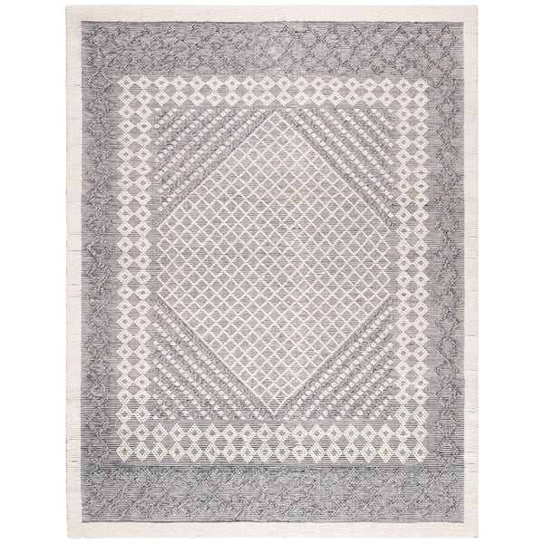 Natura 6 ft. x 9 ft. Cream/Navy Geometric Area Rug