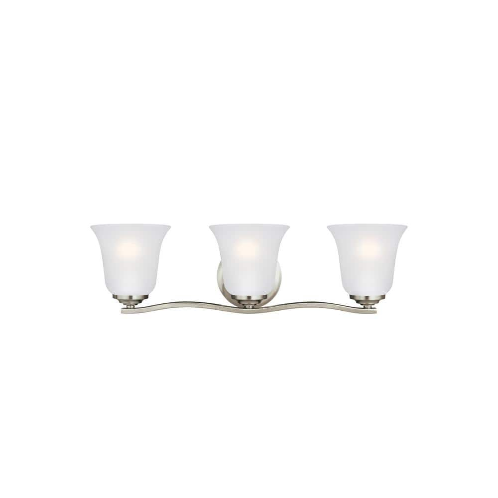 Generation Lighting Emmons 3 Light Brushed Nickel Vanity 4439003 962   Brushed Nickel Generation Lighting Vanity Lighting 4439003 962 64 1000 