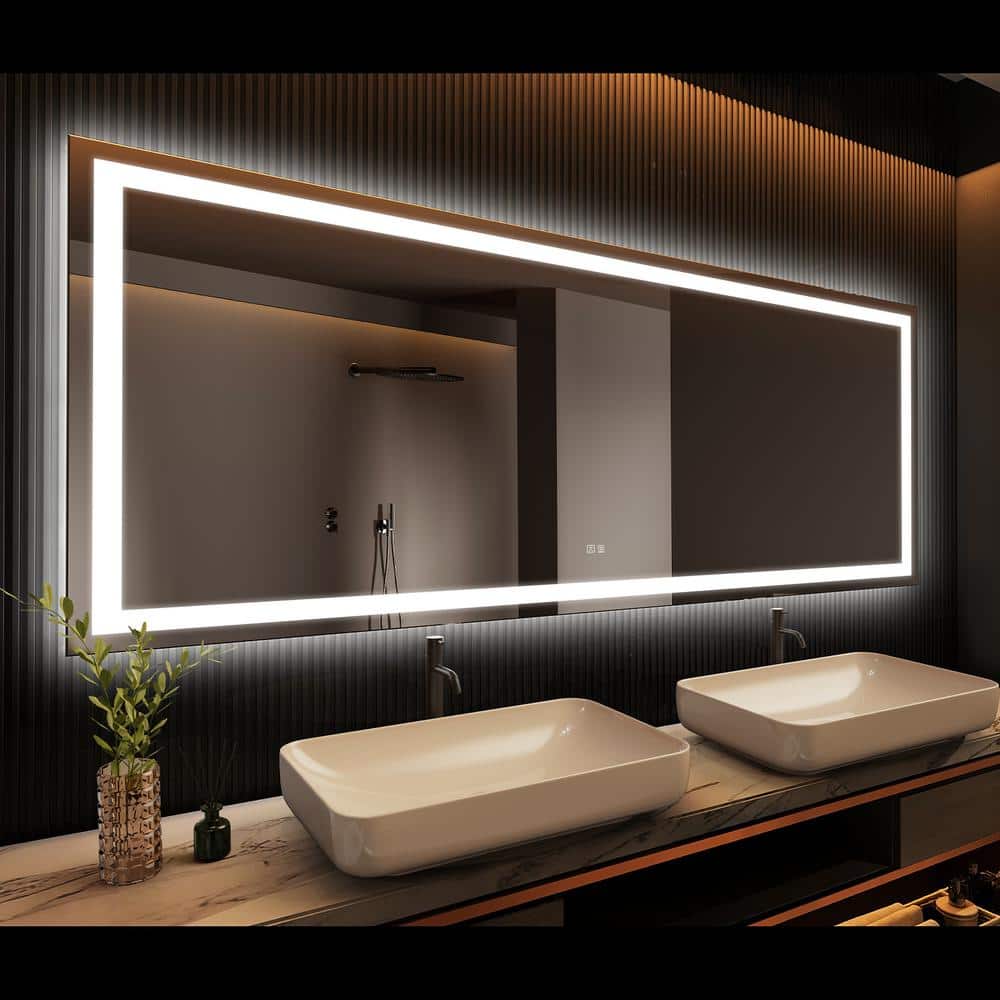 HOMLUX Rectangular Frosted LED Mirror 60X36