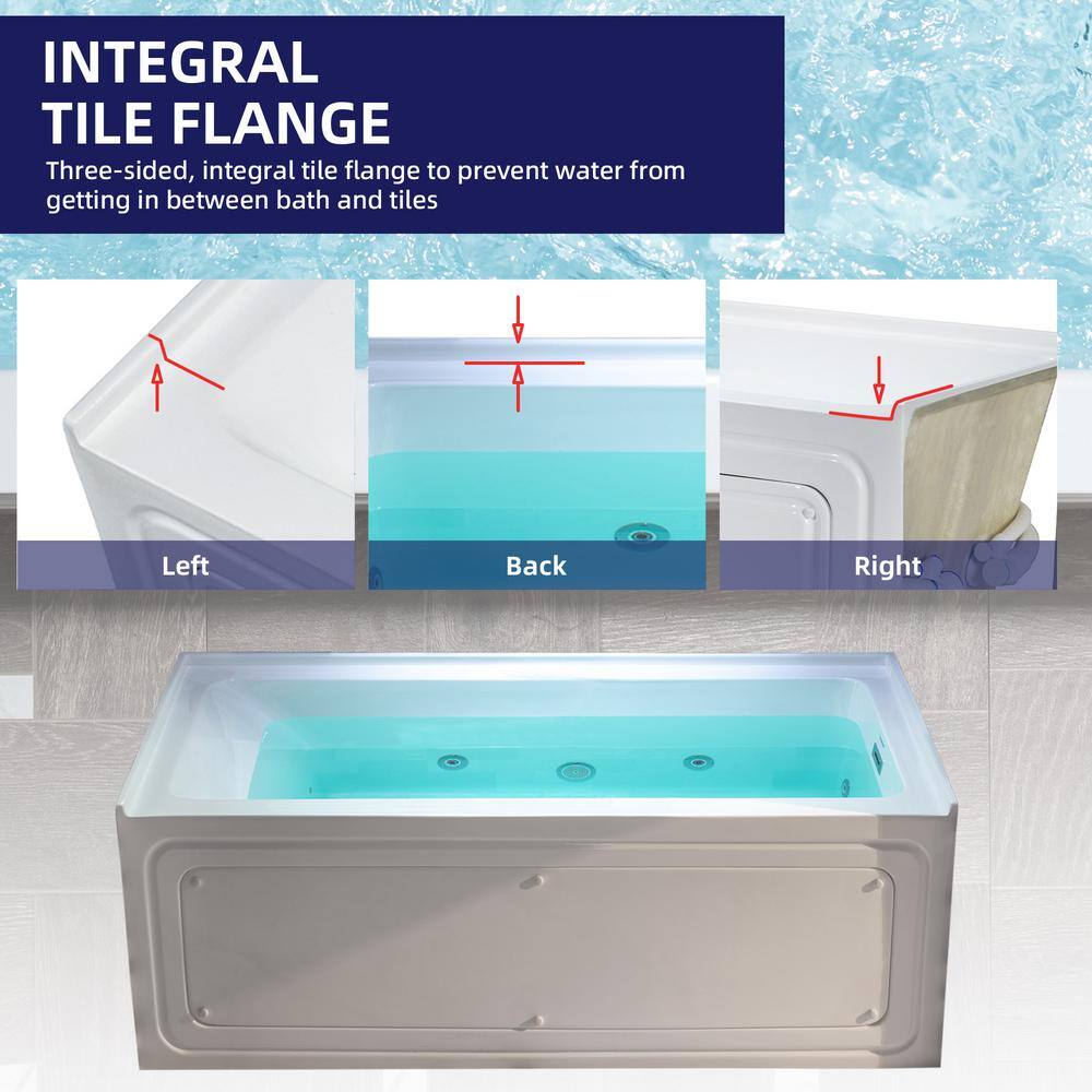 White Oval Freestanding Acrylic Bathtub with Brushed Gold Finish