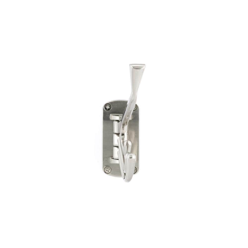 Brushed Nickel Triple Utility Swivel Hook