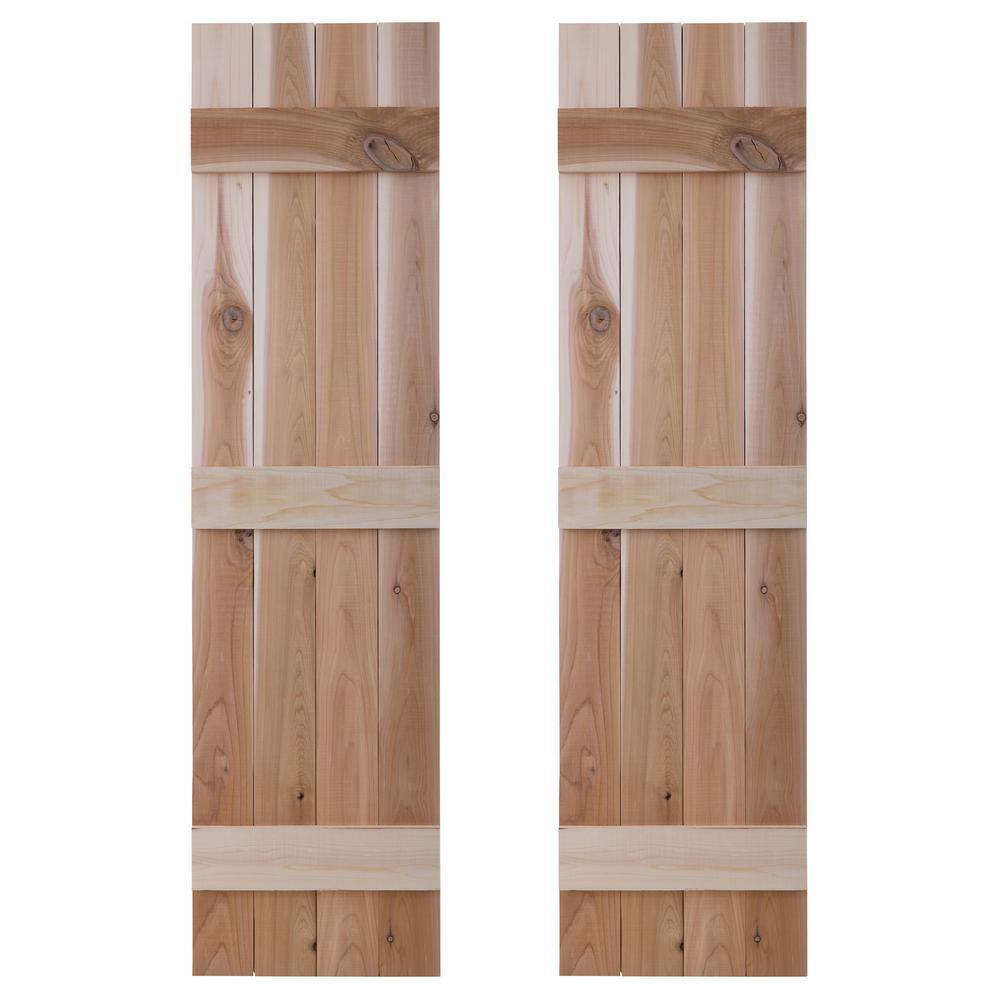 Dogberry Collections 14 in. x 66 in. Traditional Wood Board and Batten