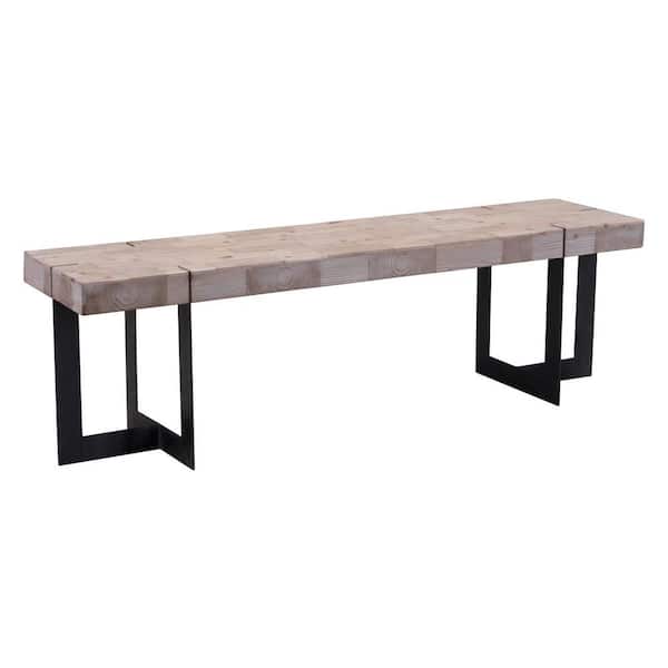 ZUO Festive Natural Pine Dining Bench