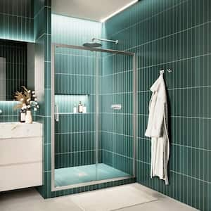 Granby 48 in. W x 74 in. H Sliding Shower Door,CrystalTech Treated 1/4 in. Tempered Clear Glass,Polished Chrome Hardware