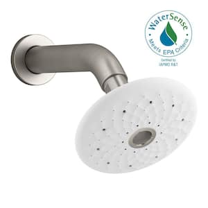 Exhale 4-Spray Patterns 5 in. Wall Mounted Fixed Shower Head in Vibrant Brushed Nickel