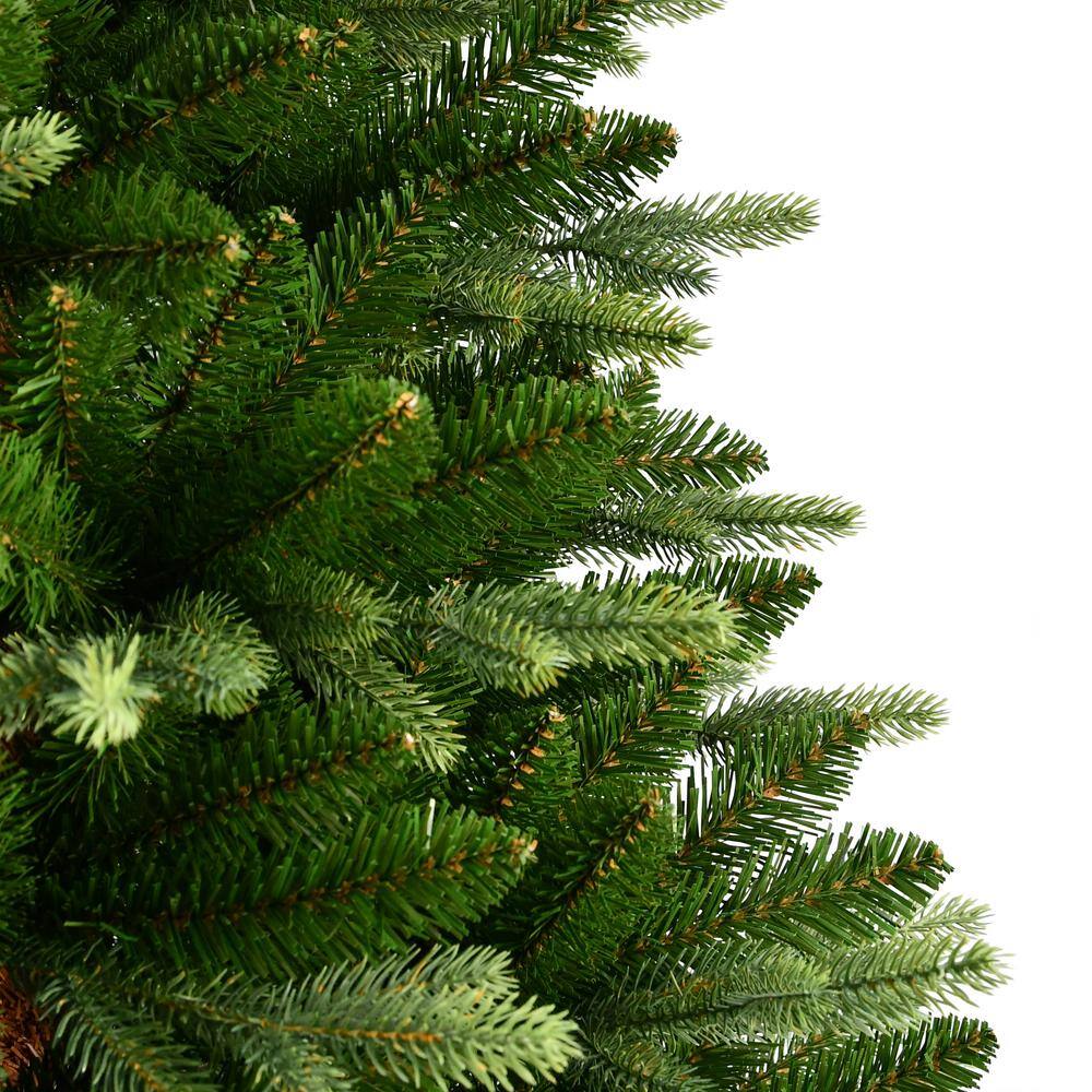 6 ft Green Topiary Alpine Artificial Christmas Tree with Burlap Base