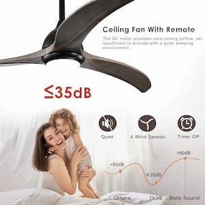 52 in. Indoor/Outdoor Black LED Ceiling Fan with Remote Included