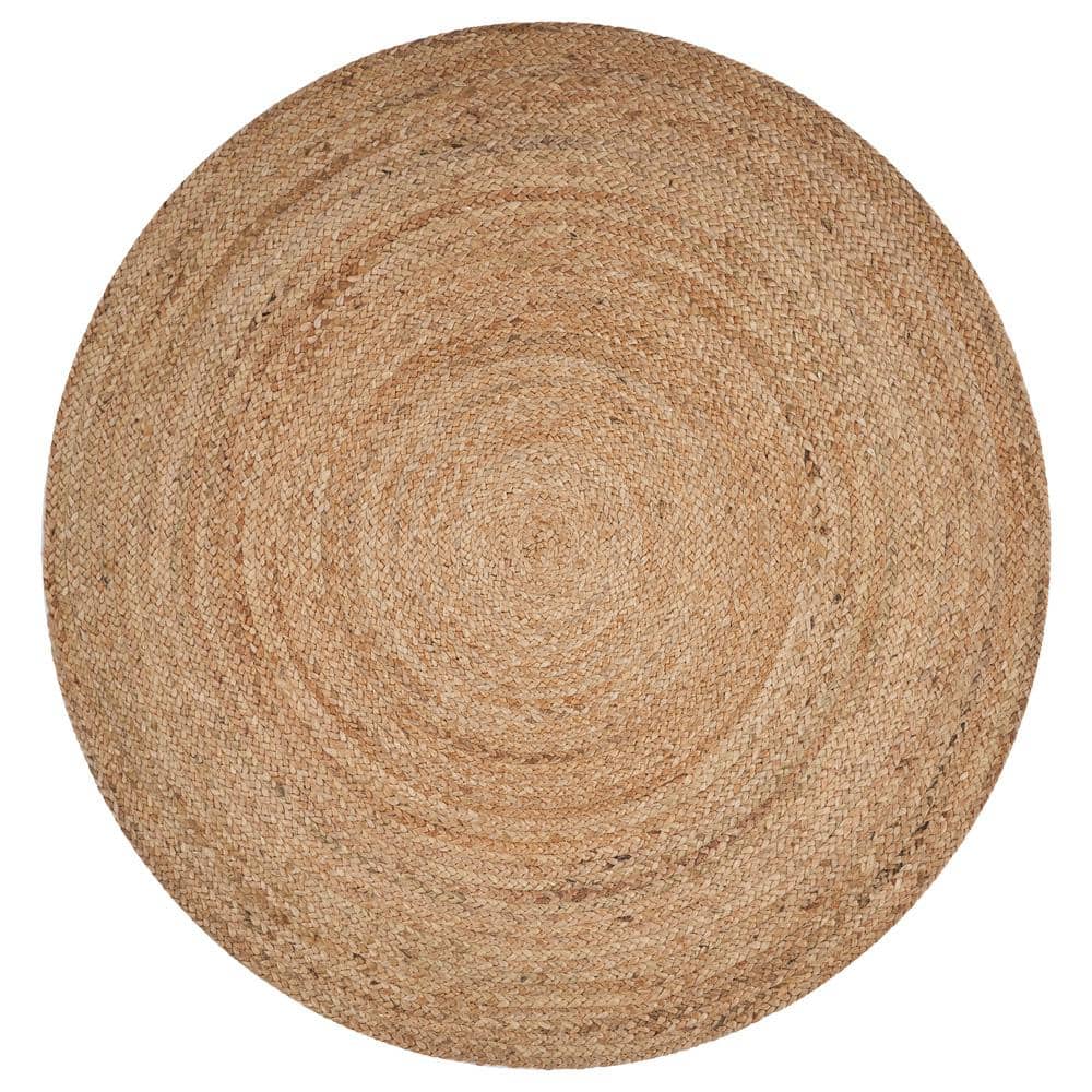 Finn Boutique Tan Natural 8 ft. x 8 ft. Round Organic Jute Area Rug