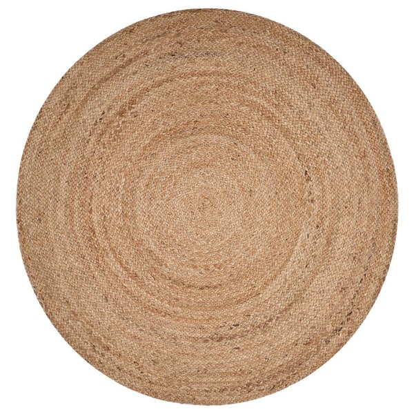 Finn Boutique Tan Natural 8 ft. x 8 ft. Round Organic Jute Area Rug
