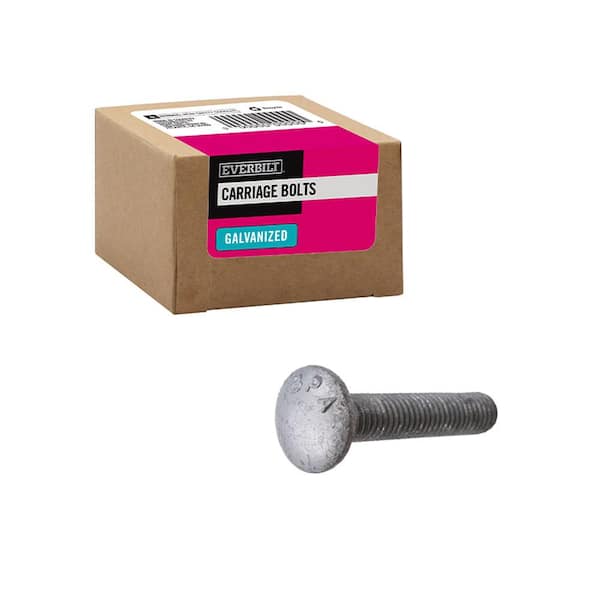 Everbilt 3/8 in.-16 x 2 in. Galvanized Carriage Bolt (25-Pack)