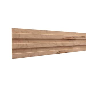 5 in. x 0.438 in. x 96 in. Ambrosia Maple Wood Rectangle Bead Panel Moulding
