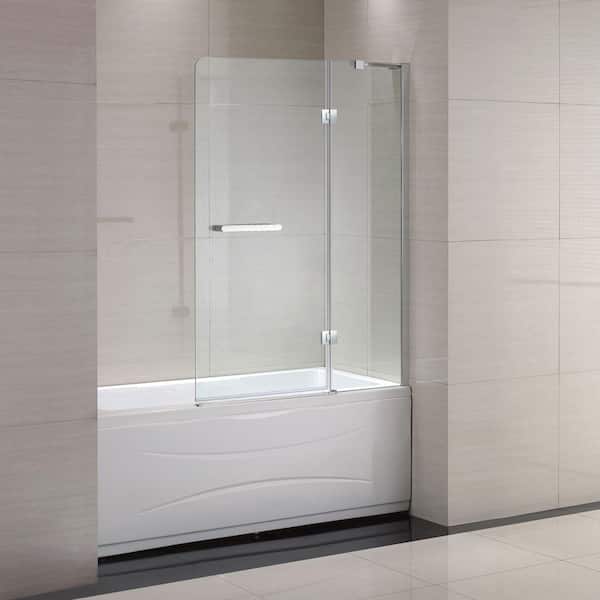 Semi Framed Hinge Tub And Shower Door, Hinged Bathtub Shower Doors