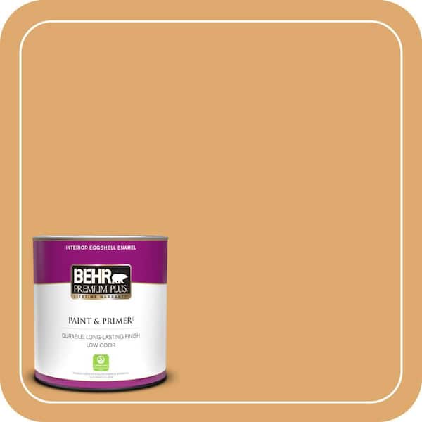 BEHR PREMIUM PLUS 1 qt. Home Decorators Collection #HDC-FL13-2 Corn Maze Eggshell Enamel Low Odor Interior Paint & Primer