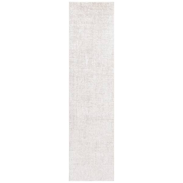 Carter 2 ft. x 10 ft. Ivory/Taupe Distressed Modern Runner Rug
