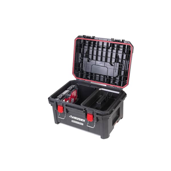 Husky - Build-Out 12 in. Modular Tool Storage Waterproof Storage Bin