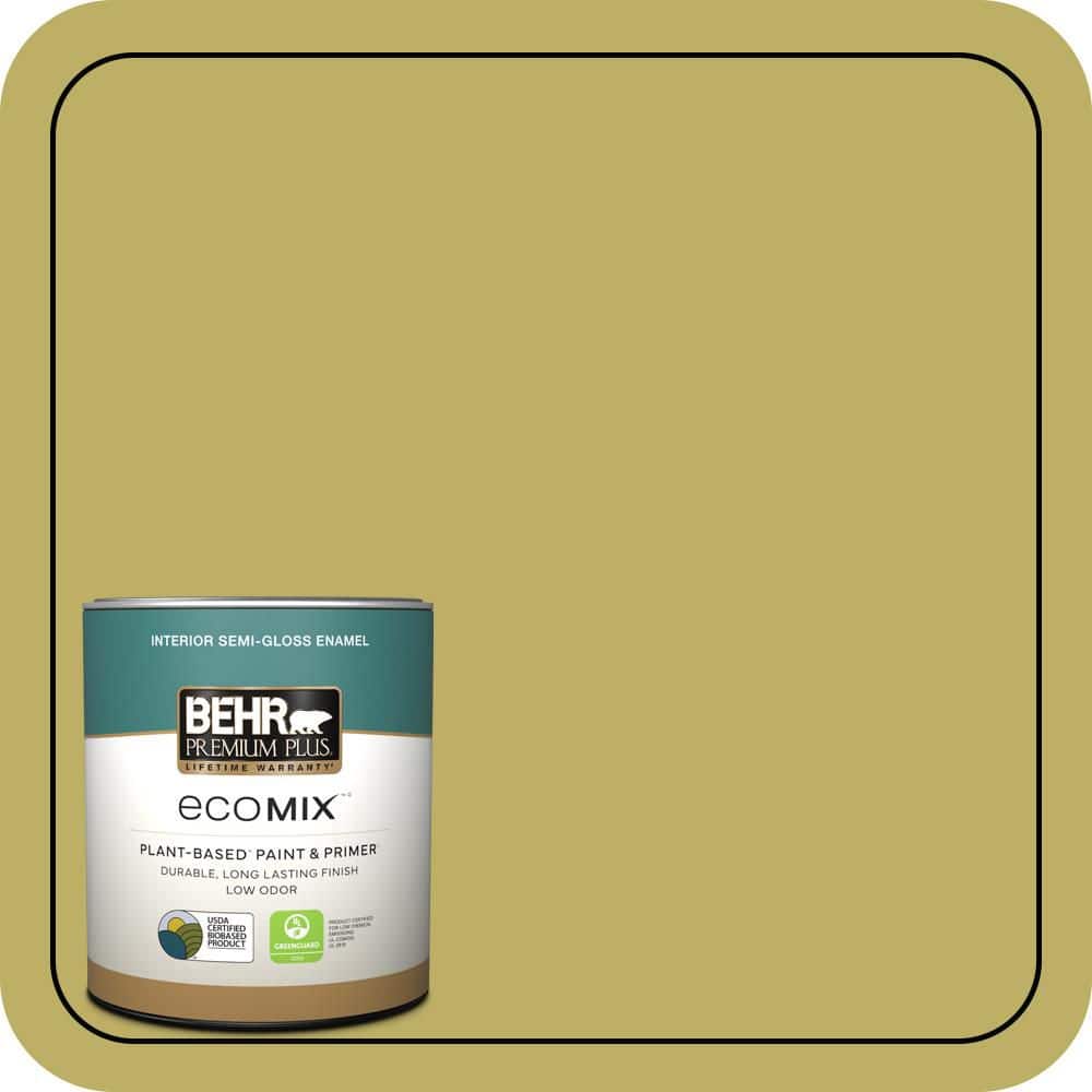 1 qt. #MQ4-42 Pistachio Semi-Gloss Enamel EcoMix Plant-Based Interior Paint & Primer price history on PriceWatchPro