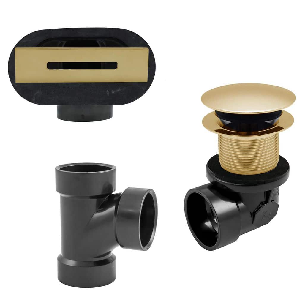 Sch. 40 ABS 1-1/2 in. Coarse Thread Tip-Toe Drain and Linear Overflow Faceplate in Polished Brass price history on PriceWatchPro