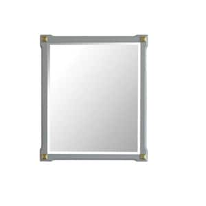 Gray 41 in. W x 26 in. H European Rectangle Composite Wood Framed Mirror