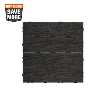 Ultra Shield Naturale 1 ft. By 1 ft. Quick Deck Outdoor Composite Deck Tile In Indian Ebony (10 Sq. ft. Per Box)