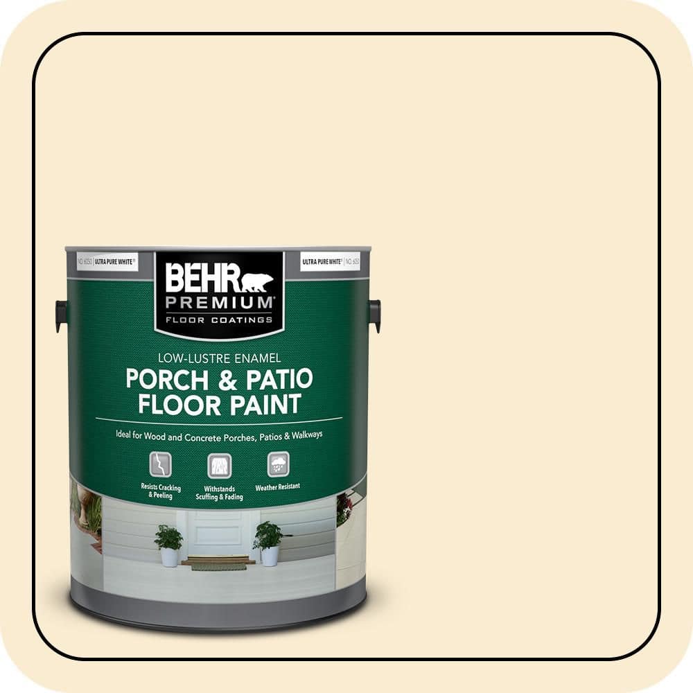 1 gal. #OR-W04 Nice Cream Low-Lustre Enamel Interior/Exterior Porch and Patio Floor Paint price history on PriceWatchPro