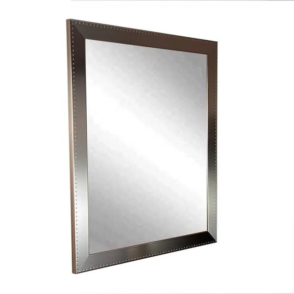 BrandtWorks Large Rectangle Silver Modern Mirror (53 in. H x 30 in. W)