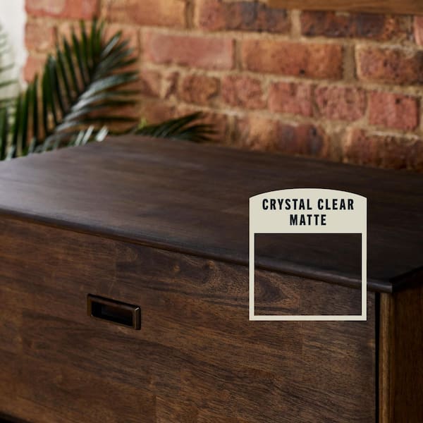 1 Quart Clear Flat/Matte Water-Based Interior Shellac, Lacquer & Polyurethane (2-Pack)