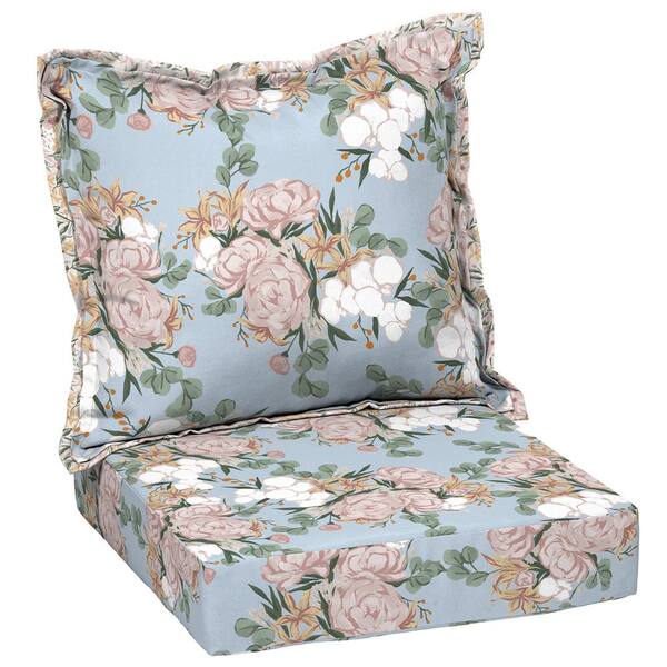 ARDEN SELECTIONS Artisans 45 in. x 24 in. Giana Floral Deep Seating Outdoor Lounge Chair Cushion Set