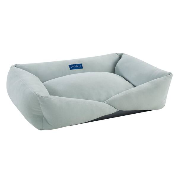 light blue dog bed