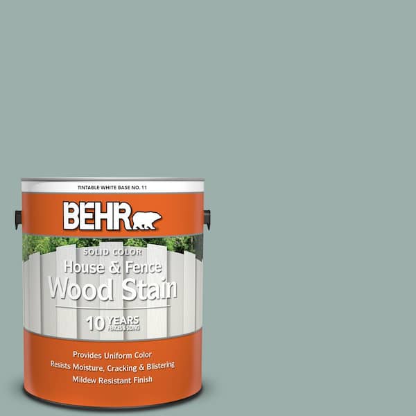 BEHR 1 gal. #490F-4 Gray Morning Solid Color House and Fence Exterior Wood Stain