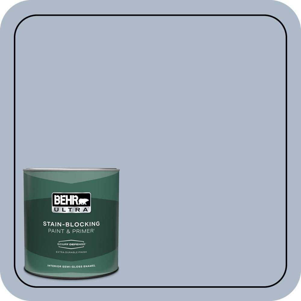 1 qt. #PPU15-16 Simply Blue Extra Durable Semi-Gloss Enamel Interior Paint & Primer price history on PriceWatchPro