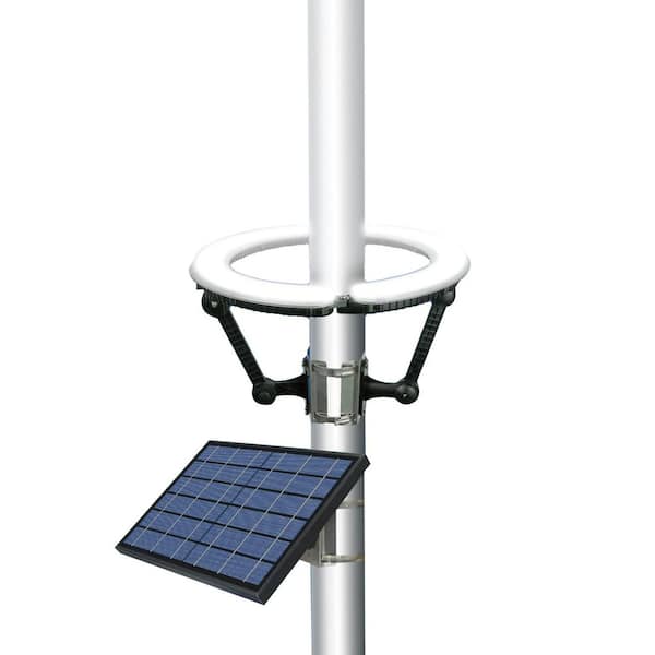 Solar Flag Pole Light, 4640 Lumens, 32 LED, Up to 15 Hrs, IP65 Waterproof