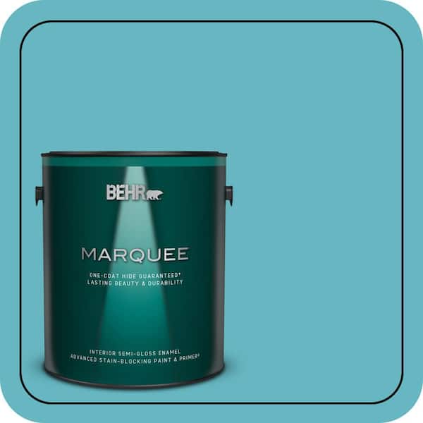 BEHR MARQUEE 1 gal. #520D-5 Tropical Tide Semi-Gloss Enamel Interior Paint & Primer