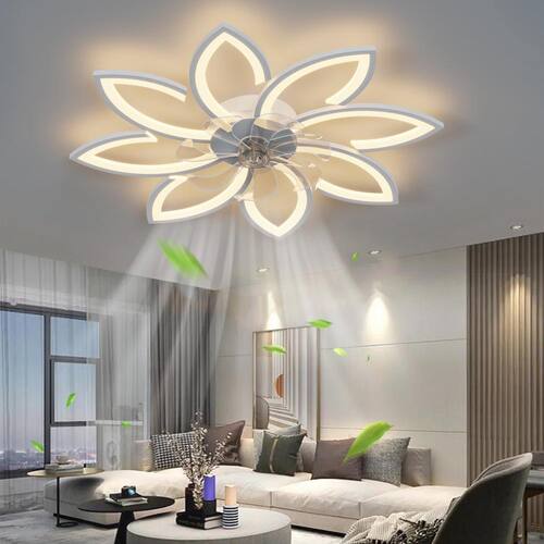 35 in. Indoor White Metal 240-Volt 110 RPM Industrial Ceiling Fan with Light and Remote, Fan Light Ceiling Fans
