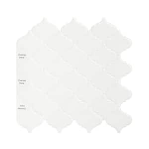 12 in. x 12 in. Backsplash Tile for Kitchen Vinyl Self Adhesive Peel Stick Wall Tile on Tiles Backsplash, White 10-Pack