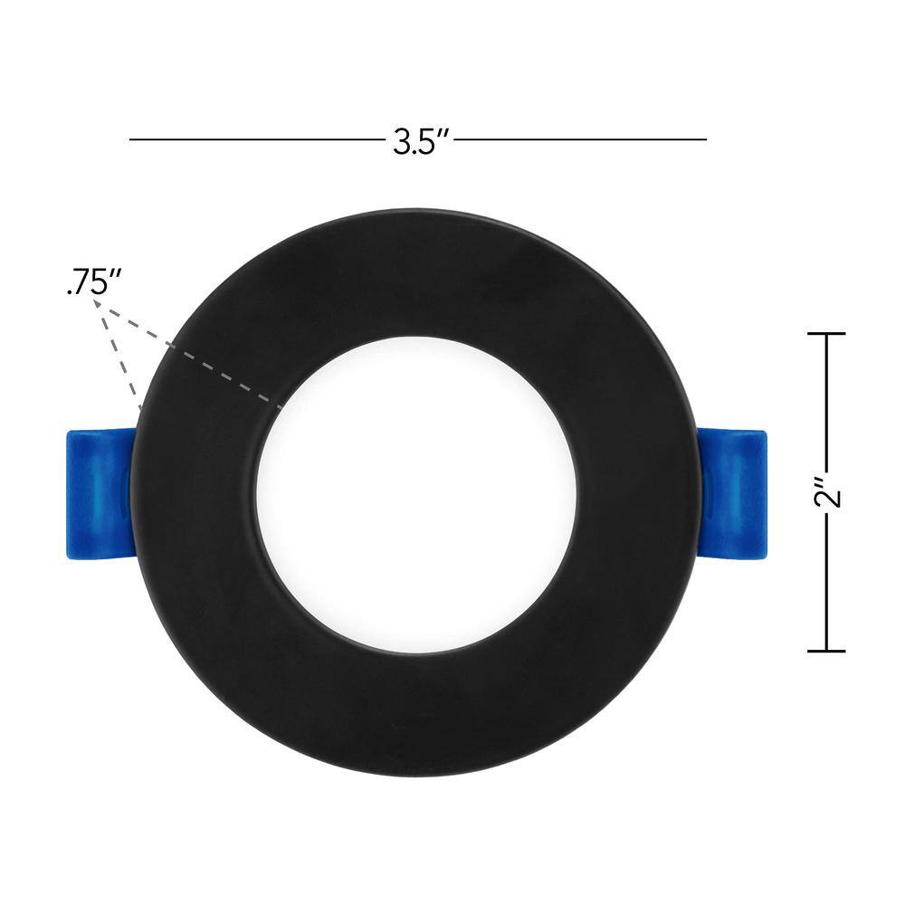 Black 3-Inch Ultra-Thin Aluminum LED Recessed Downlight