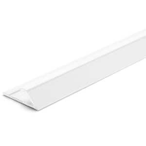 White 5.5mm x 84 in. Aluminum Reducer Floor Transition Strip