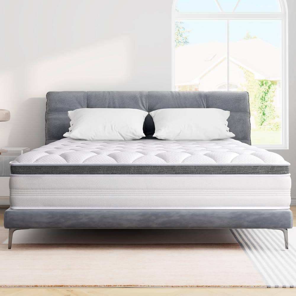 Ofanext 12 in. Medium Euro Top Hybrid Pocket Spring Full Mattress, Motion Isolation HDTSA012F