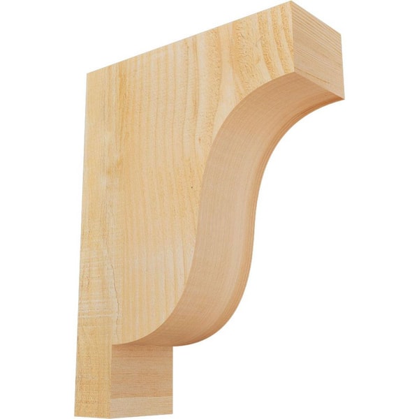 Ekena Millwork 4 in. x 12 in. x 16 in. Douglas Fir Newport Rough Sawn Corbel