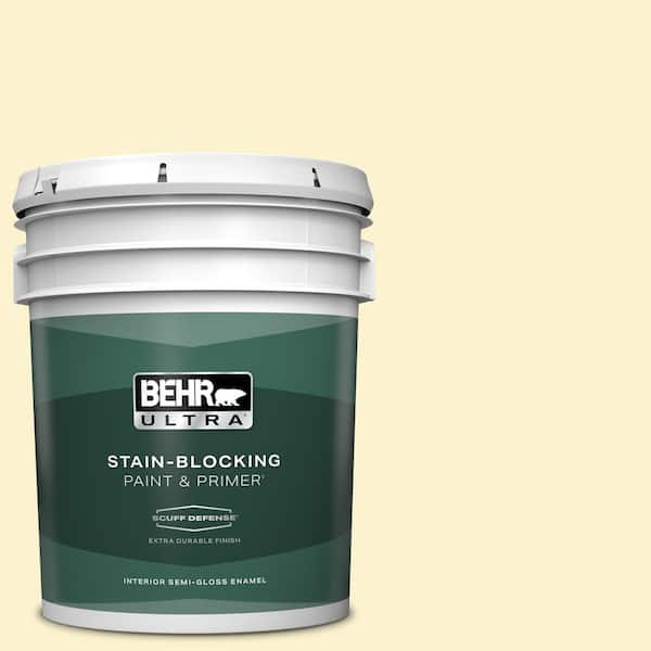 BEHR ULTRA 5 gal. #P280-1 Summer Bliss Extra Durable Semi-Gloss Enamel Interior Paint & Primer