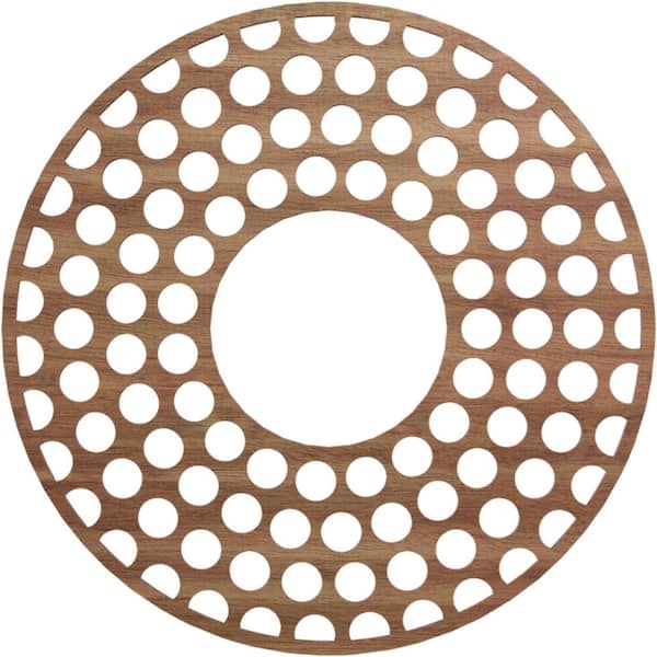 Ekena Millwork 0.375 in. x 22 in. x 22 in. Wood (Walnut) Medallion Moulding