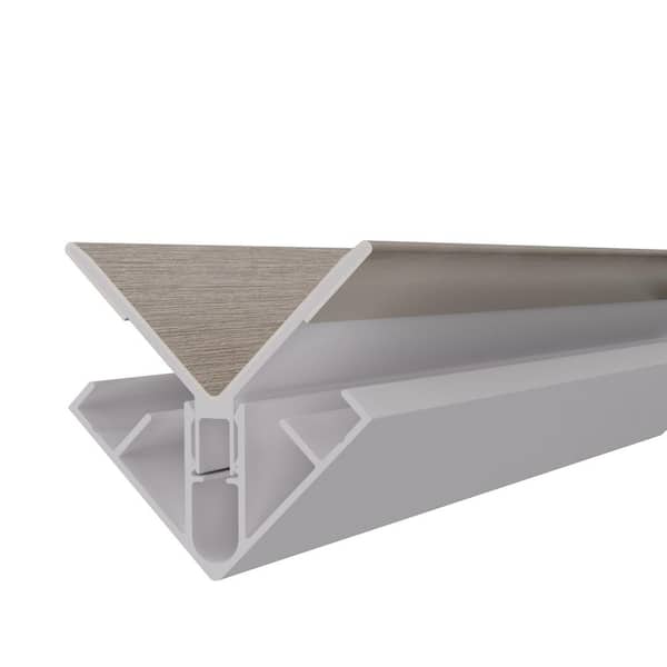 Alusions 2.63 in. x 2.69 in. x 8 ft. Roman Antique Composite Aluminum Inside Corner Trim Kit  for .5 in. Board