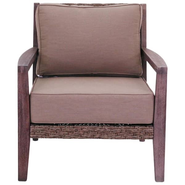 Courtyard Casual Bridgeport II 3 Piece Beige Club Chair Set Includes 2 Club Chairs and 1 End Table 5875