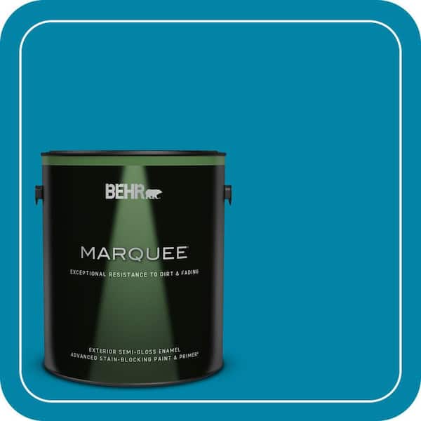 BEHR MARQUEE 1 gal. #MQ4-53 Tibetan Turquoise Semi-Gloss Enamel Exterior Paint & Primer