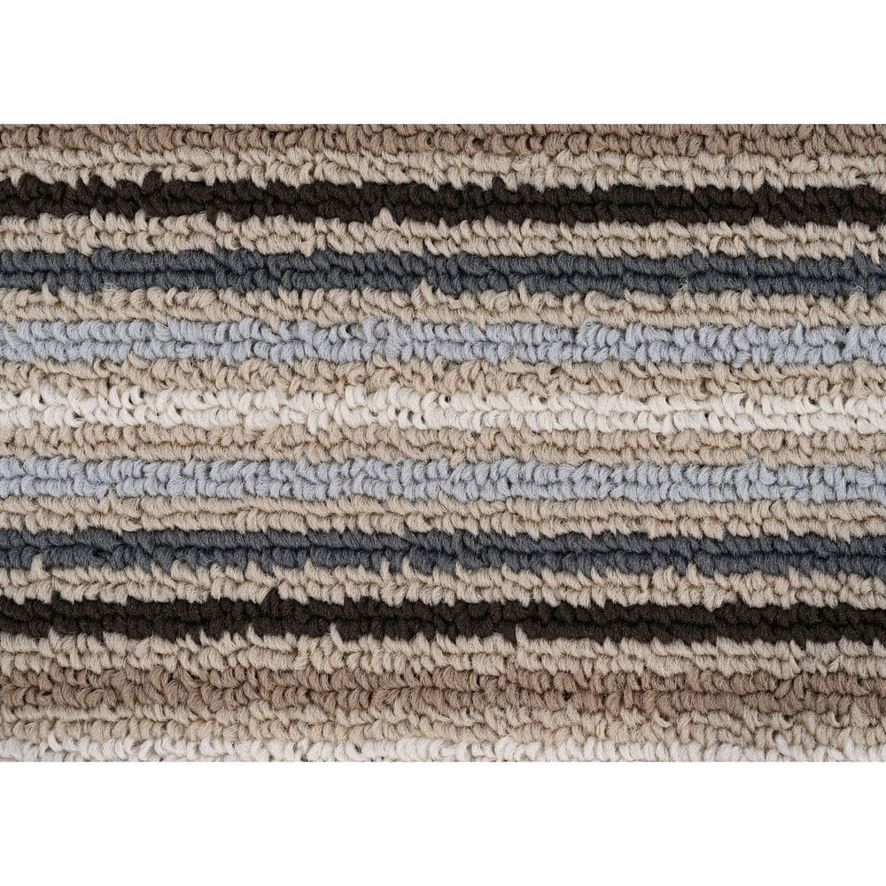Nantucket Earth Tone 5' x 7' Tufted Synthetic Stripe Area Rug