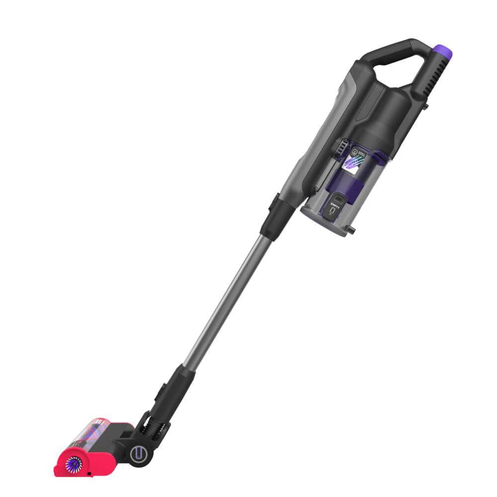 Black Convertible Cordless Stick Vacuum with LED Floor Lights