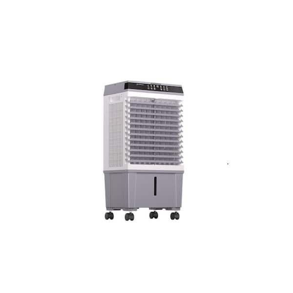 Adrinfly 12H Timer 1800CFM Portable Evaporative Air Cooler with 5.3 Gal Water Tank and 4-Ice Boxes, 3-Speeds, Remote, 32 in.