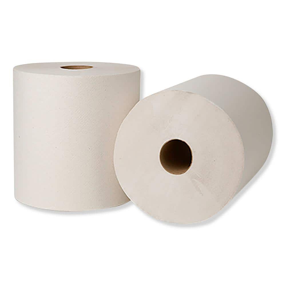 TORK Hardwound Paper Towels, 7.88 in. x 800 ft., Natural White, 6-Rolls/ Carton TRK218004 The Home Depot